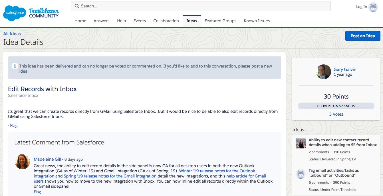 Move Salesforce Users to the Gmail Integration with Inbox